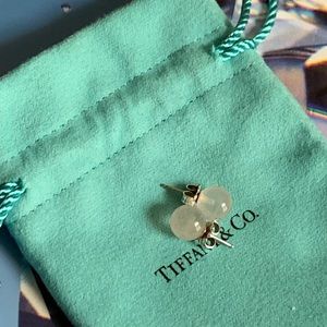 Authentic Tiffany & Co. Rose Quartz Ball Studs